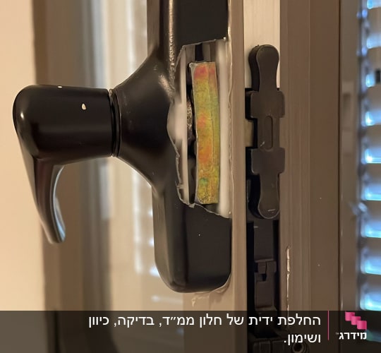 ידית חלון עם מנגנון נעילה